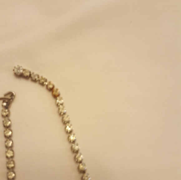 Vintage faux diamond/sapphire drop choker - Picture 4 of 4